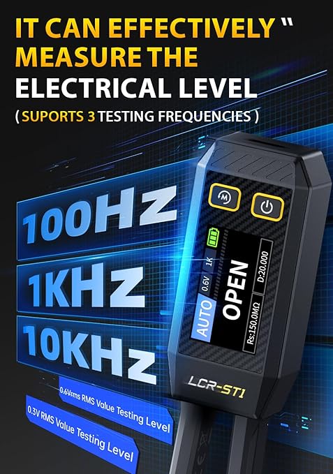 FNRSI Upgraded Version LCR-ST1 Mini Smart LCR Meter, SMD Tester, ESR Meter - Image 3