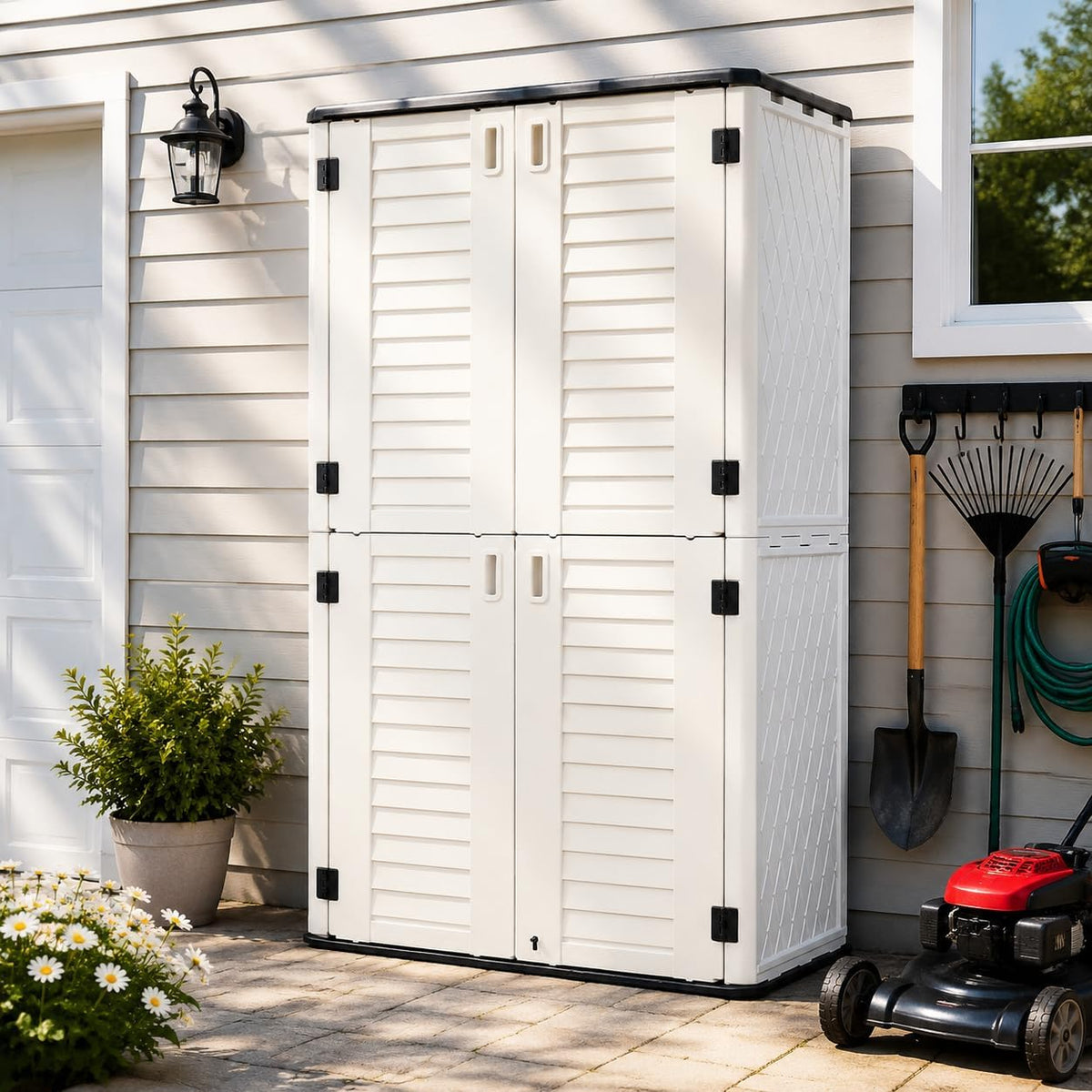 addok 66 cu.ft outdoor storage shed,resin storage cabinet, main product view