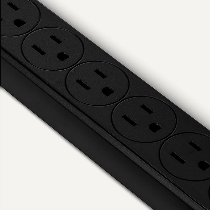 Amazon Basics Rectangle 6-Outlet, 600 Joule Surge Protector Power Strip - Image 3