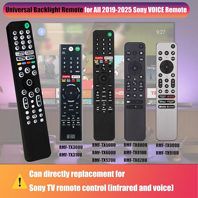Universal Backlit Remote for Sony TV, Replacement Remote for Bravia XR/XBR/KD - Image 2