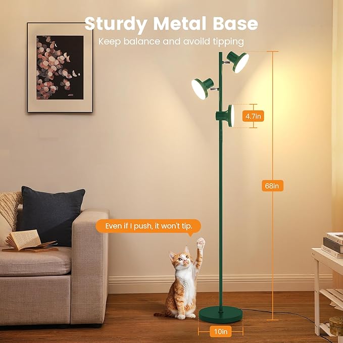 SIBRILLE 36W LED Tree Floor Lamp, Modern Dimmable Standing Lamp - Image 7