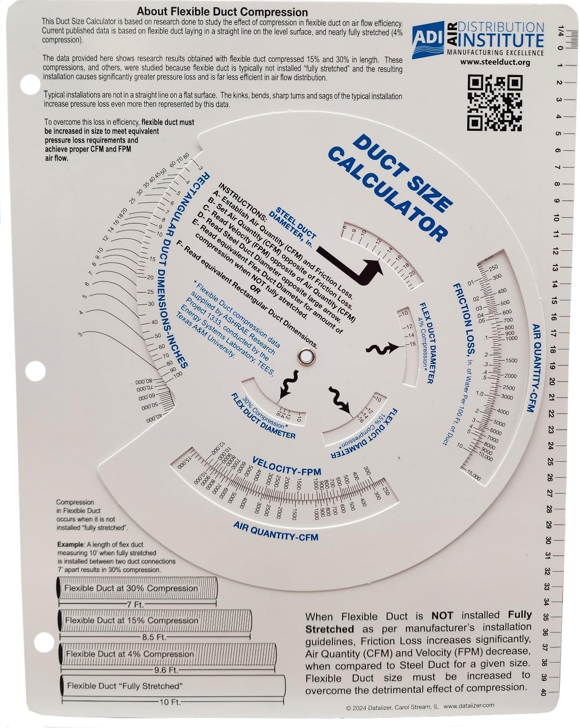 ADI Ductulator – Duct Size Calculator