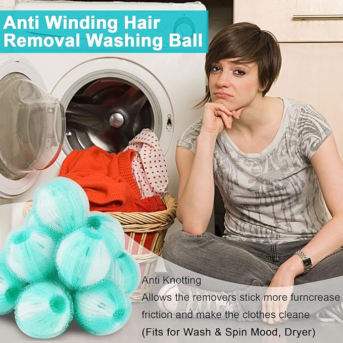 8PCS Pet Hair Remover and Laundry Ball Set, Reusable Dog Hair Remover - Image 7