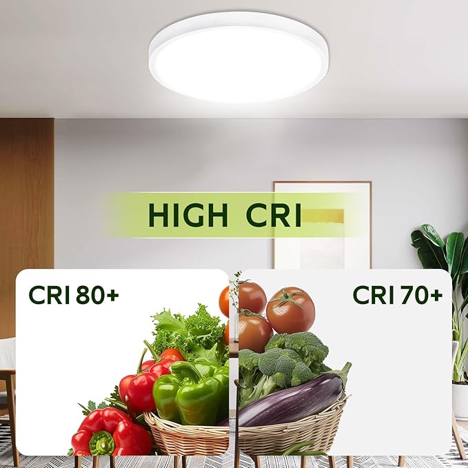 hykolity 2 Pack 9 Inch Selectable CCT LED Round Flat Panel Light, 18W 1800LM - Image 3