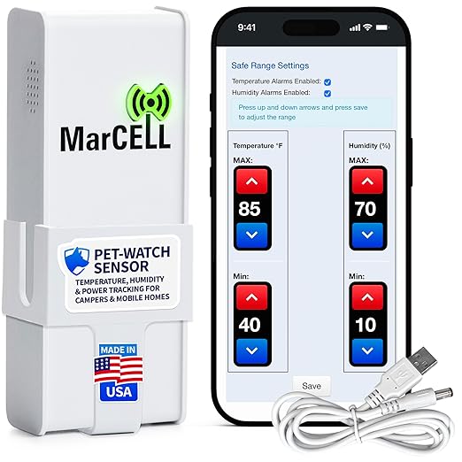 MarCELL Pet Watch Bundle – Cellular Temperature Monitor, Humidity & Power by MarcellMonitoringSystems