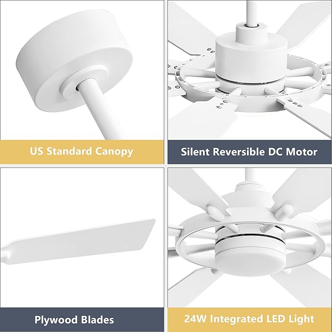 ELEHINSER 60 Inch Ceiling Fan - Image 7