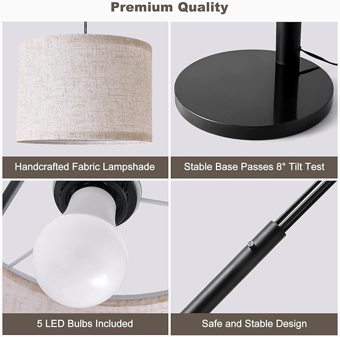 Fansdrick Floor Lamps for Living Room, 4000LM Super Bright Arc Floor Lamp - Image 9