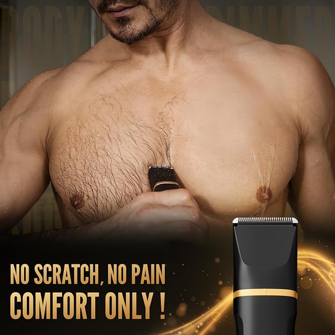 Electric Body Trimmer for Men, IPX7 Waterproof Groin and Pubic Hair Shaver - Image 2