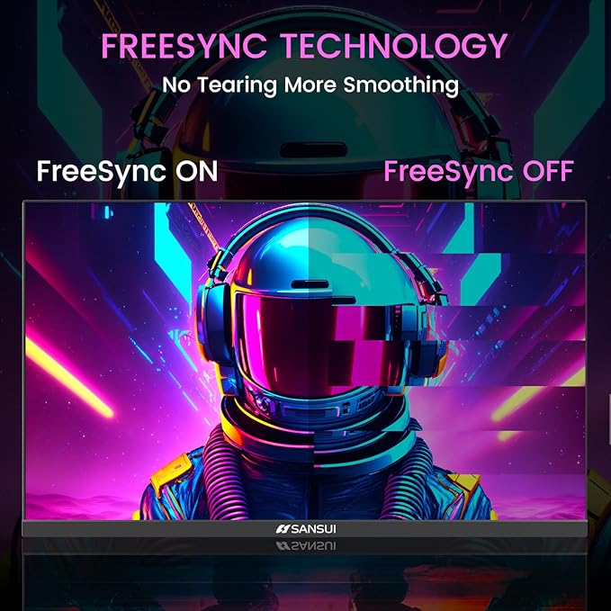 SANSUI 24 Inch Gaming Monitor 160Hz FHD 1080P Computer Monitor, FreeSync 1ms - Image 4