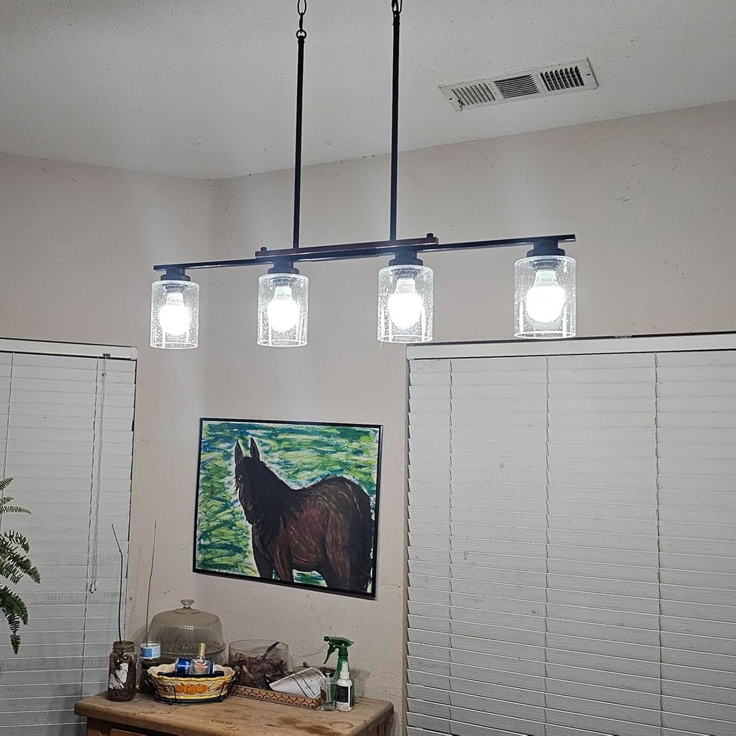 3 Pack Seeded Glass Lamp Shade Replacement, 5.7 in Height, 4.72 in Diameter, 1.7inch Fitter Opening, Bubble Seeded Glass Replacement for Wall sconces, Chandeliers and Bathroom Vanity Lights.