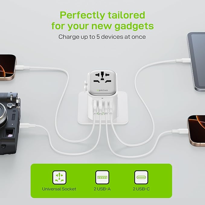 EPICKA Pulse 45W European Travel Plug Adapter, Universal Power Adapter - Image 5