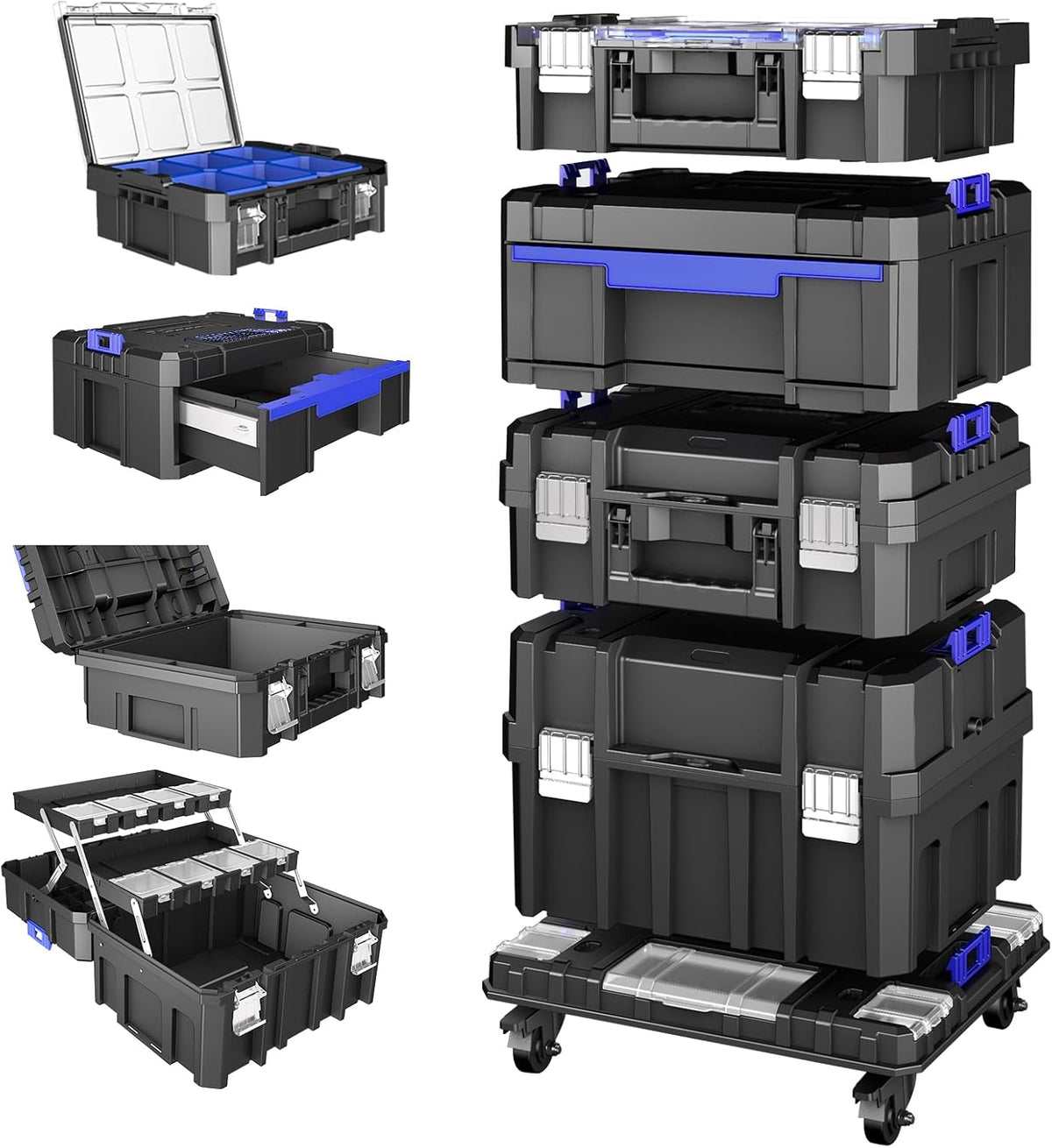 airaj 4 tier rolling tool box with wheels, main product view