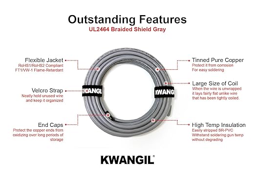 KWANGIL 4C 14AWG AMESB Shielded Cable Wire - Image 3