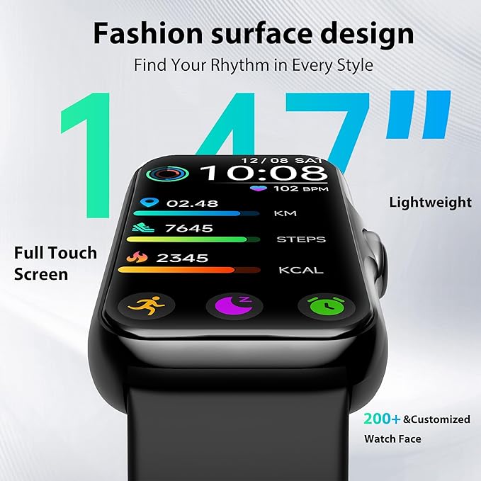 JYUAJOI Fitness Tracker with 24/7 Continuous Heart Rate, Blood Oxygen Monitor - Image 2