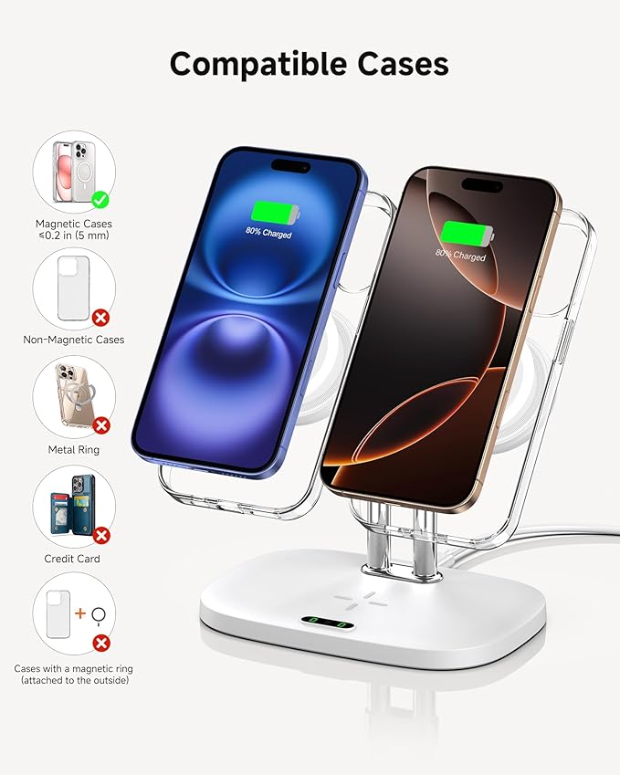 SwanScout Wireless Charger for iPhone Air/17, SwanScout 706M, Dual Magnetic - Image 5