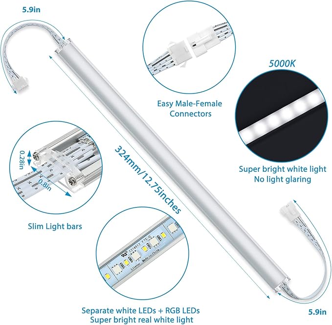 Under Cabinet LED Lights Kit. RGB Color Changing & Super Bright White Lighting. - Image 4