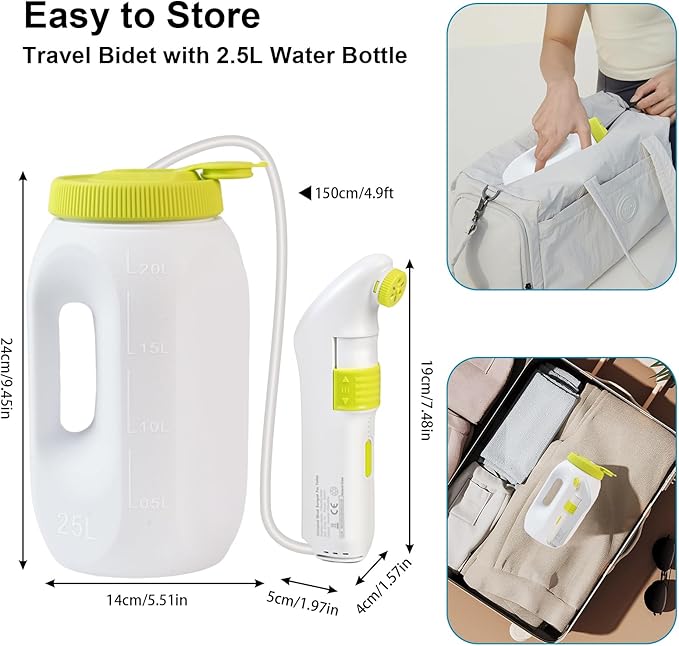 Portable Bidet for Travel，Handheld Electric Bidet Sprayer - Image 2