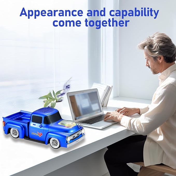 WSTER WS-538 Retro Pickup Truck Bluetooth Replica Speaker – Portable Wireless - Image 5
