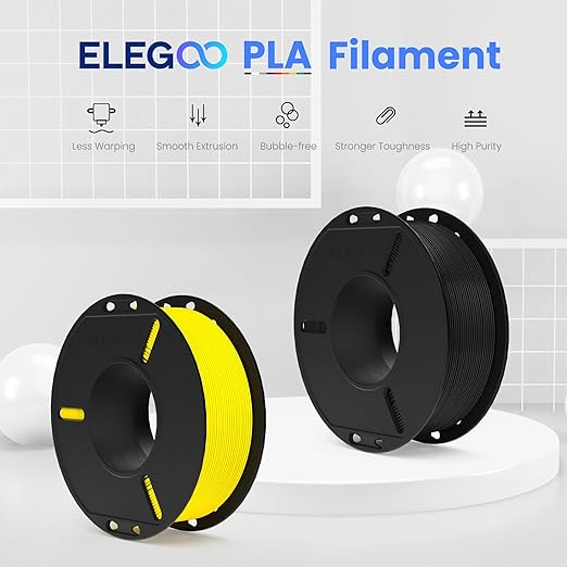 ELEGOO 250g PLA 3D Printer Filament Bundle 1.75mm, 8 Colors Dimensional - Image 3