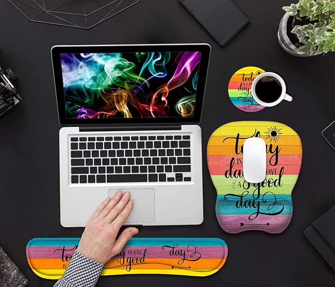 Mouse Pad Wrist Support and Keyboard Wrist Rest Set - Image 4