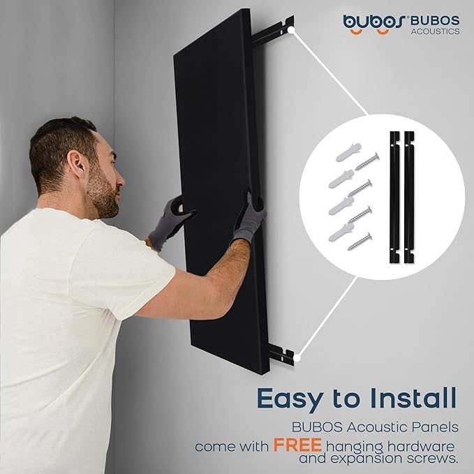 BUBOS 2 PCS Fabric Acoustic Panels, 47.2''x23.7'' Decorative Sound Dampening - Image 9