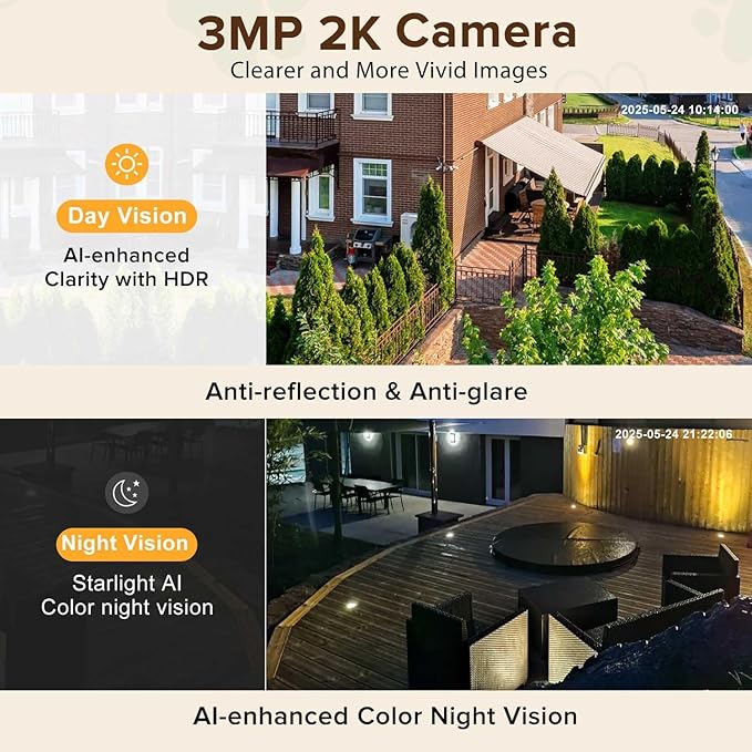STSVA 3MP 2K Window Security Camera, 2.4G&5G WiFi Indoor Camera - Image 3