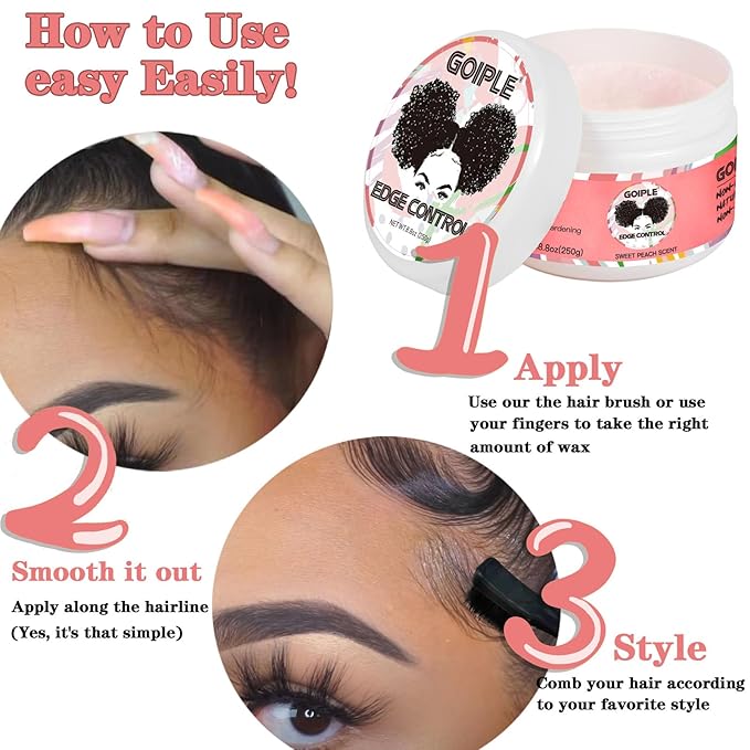 8.8oz Edge Control Wax for Women Strong Hold Non-greasy Edge Control Smoother - Image 5