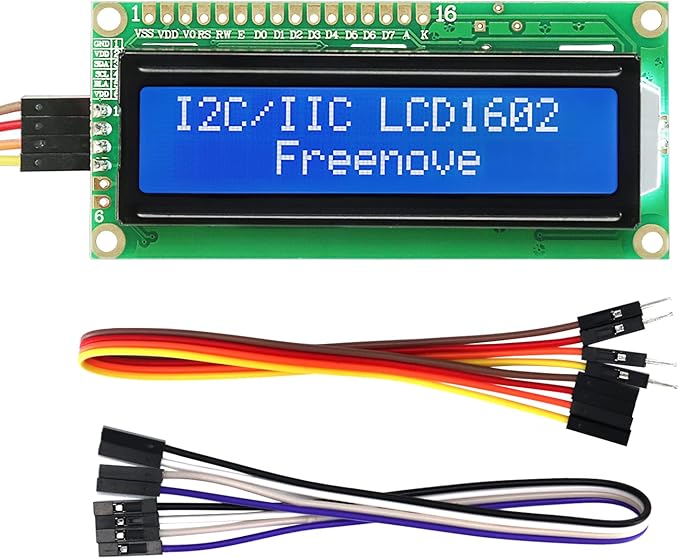 Freenove I2C IIC LCD 1602 Module, New Type TWI Serial 16x2 Display, Compatible by Freenove