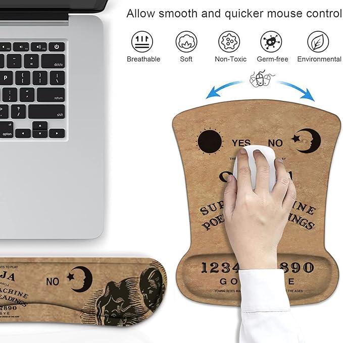 Ergonomic Mouse Pad Wrist Support and Keyboard Wrist Rest Set - Image 2
