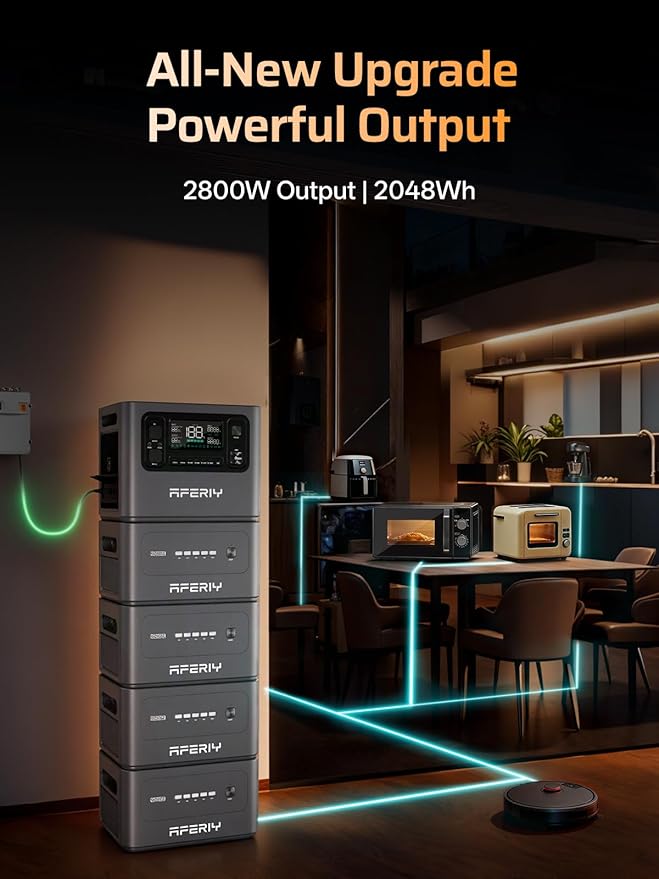 AFERIY 2800W Portable Power Station, 2026 Upgraded Version of P210, 2048Wh - Image 2