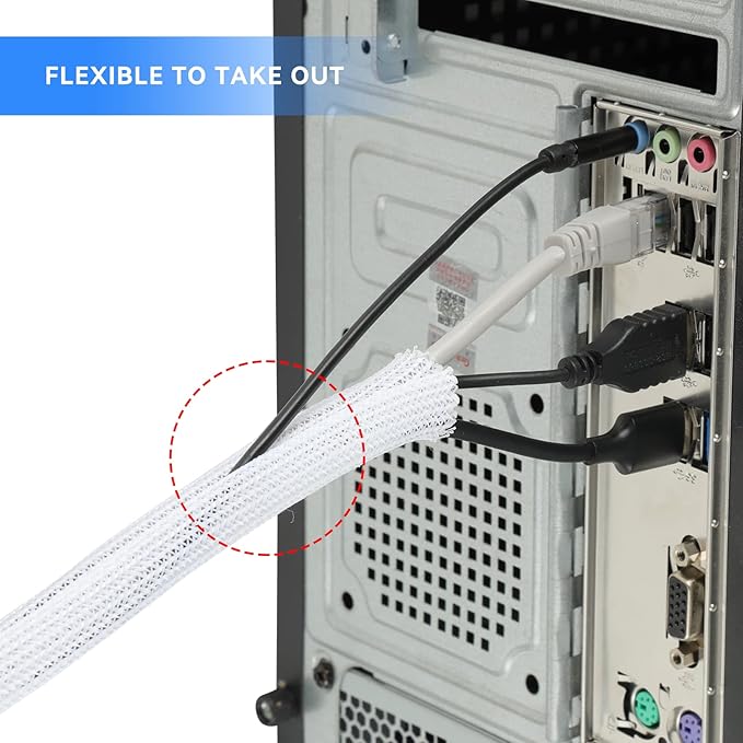 AGPTEK Cable Sleeve Cover, 25ft - Image 2