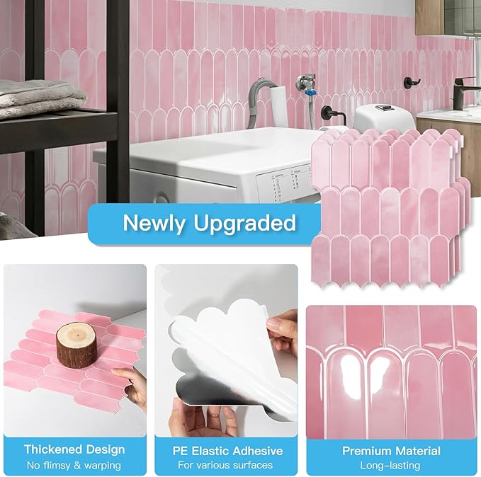 Art3d 12 x 12 Inch Heavy-Duty Peel and Stick Backsplash, Self-adhesive Wall - Image 4