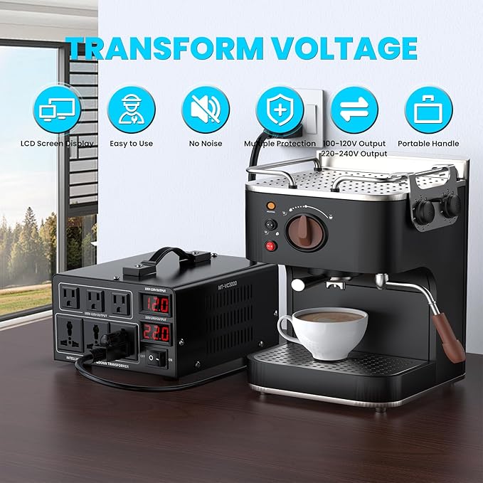 3000W Voltage Converter Transformer Step Up/Down Converter 110/120 Volt - Image 2