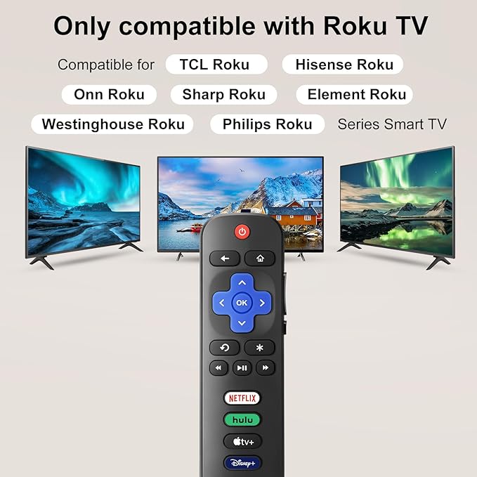 【Pack of 2】 New Replacement for All Roku TV Remote, Compatible for All - Image 3