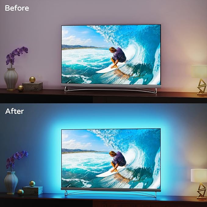 HAMLITE TV Backlight 55 inch, 11.5Ft Led Strip Lights USB Powered - Image 5