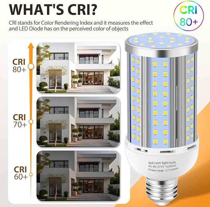 6 Pack 36W Corn LED Light Bulb, Fanless E26/E39 Medium/Large Mogul Base LED Cob - Image 4