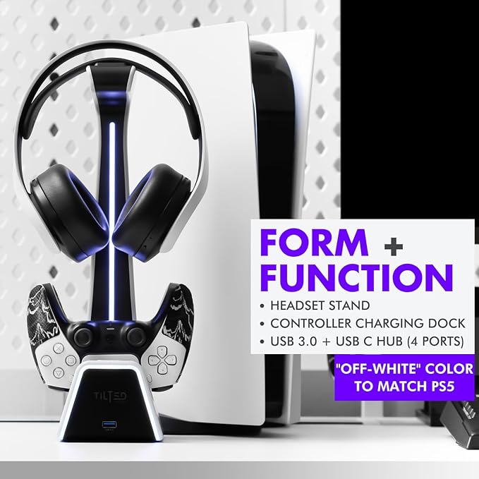Tilted Nation Gaming Headset and Controller Stand | Premium PS5 Accessories - Image 2