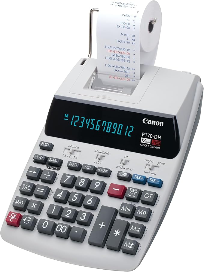 Canon Office Products 2204C001 Canon P170-DH-3 Desktop Printing Calculator - Image 3