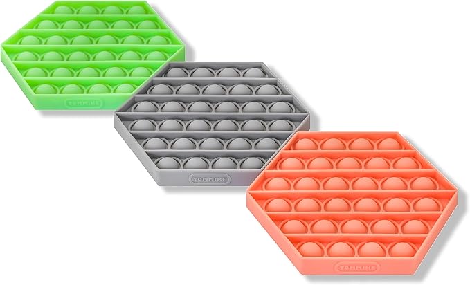 TOMMIKE Hexagon Push Pop Fidget Toy Bubble Sensory by TOMMIKE