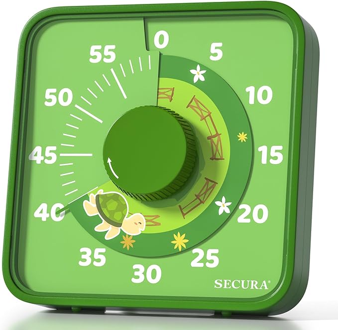 Secura 7.5-Inch Animal Pattern Visual Timer by Secura