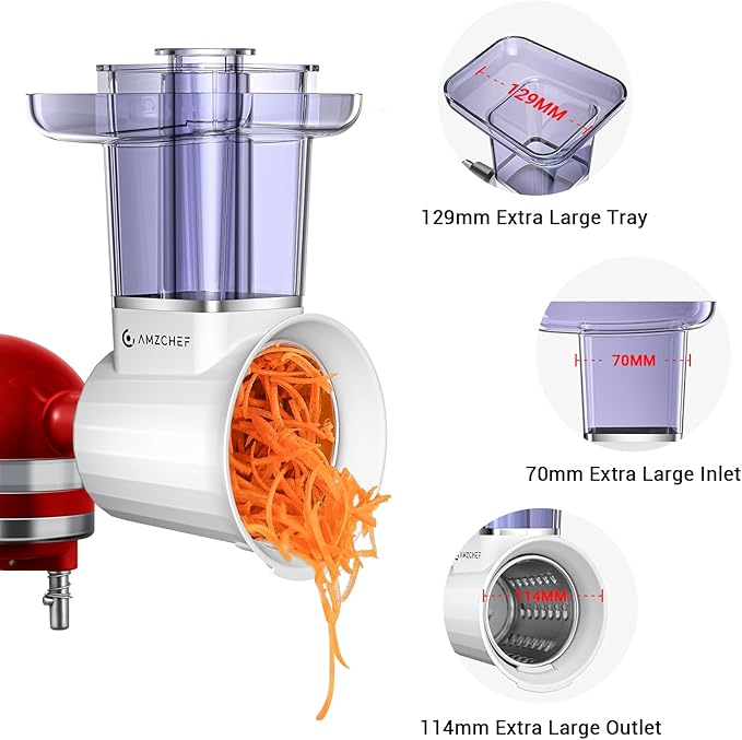 Slicer & Shredder Attachment for Kitchen Aid Stand Mixers, - Image 2