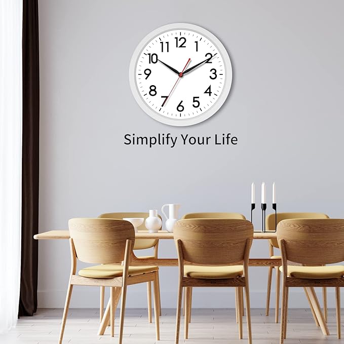AKCISOT Wall Clock Silent Non Ticking Modern Wall Clocks Battery Operated 10 - Image 8