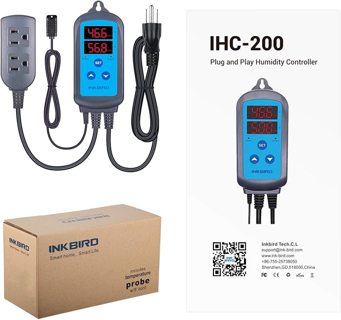 Inkbird Humidity Controller IHC200 Humidistat Mushroom Greenhouse Pre Wired - Image 7