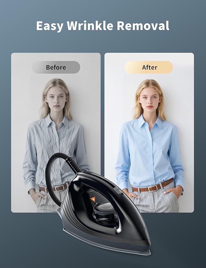 Sundu Steam Iron, 40g/min Continuous Steam, 44 OZ Removable Tank, Built-In Pump - Image 5