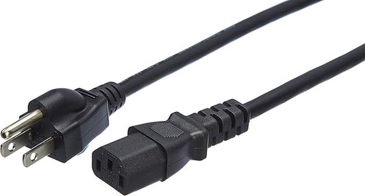 Amazon Basics Computer Monitor TV Replacement Power Cord, 12 ft by AmazonBasics