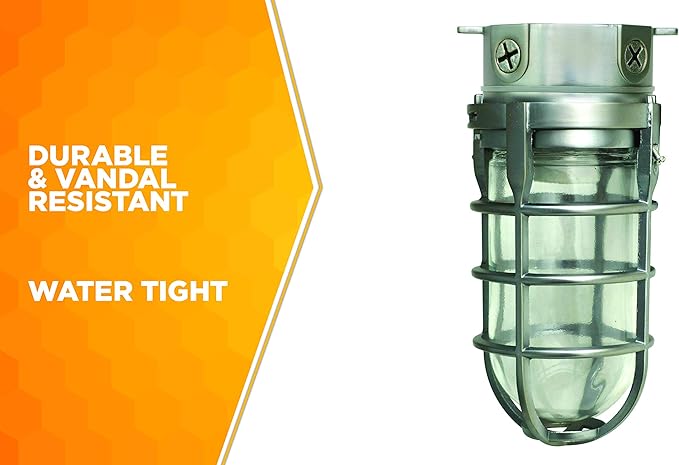 Woods L1706BS Vandal Resistant 150W Incandescent Security Light; Ceiling Mount; - Image 5