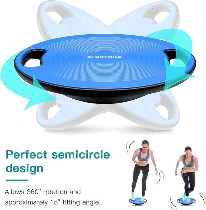 EVERYMILE Wobble Balance Board, Exercise Balance Stability Trainer Portable - Image 3