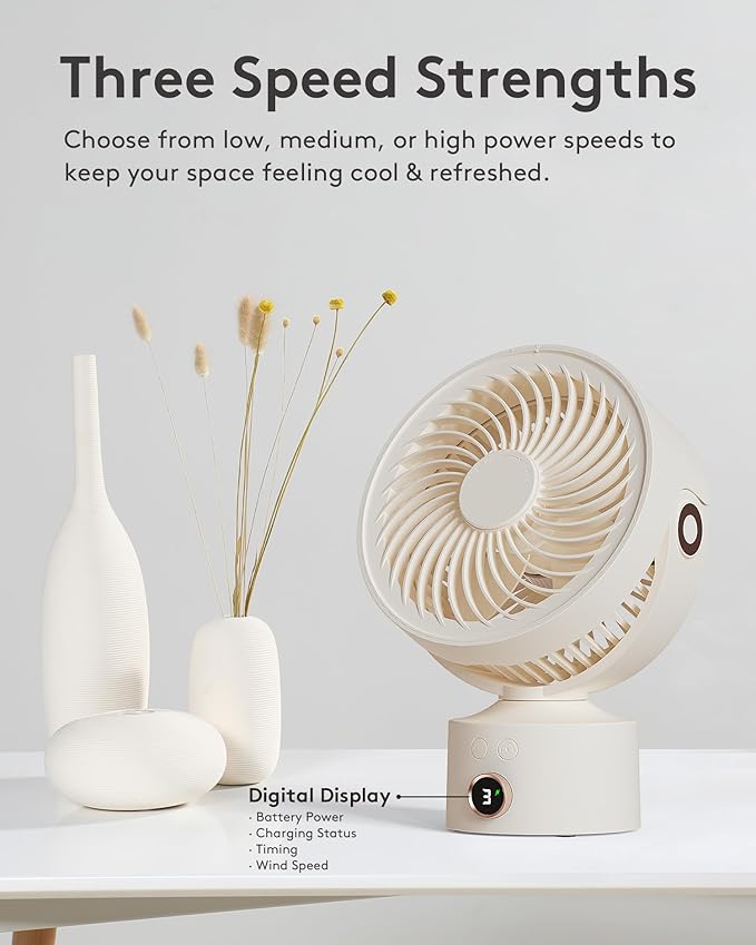CARONSORT Desk Fan, Small Oscillating Fan - Image 5