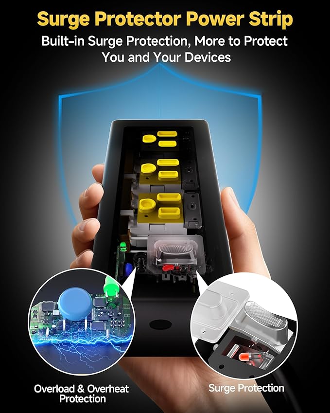 IP66 Outdoor Power Strip Waterproof, Iwister Heavy Duty Surge Protector - Image 3