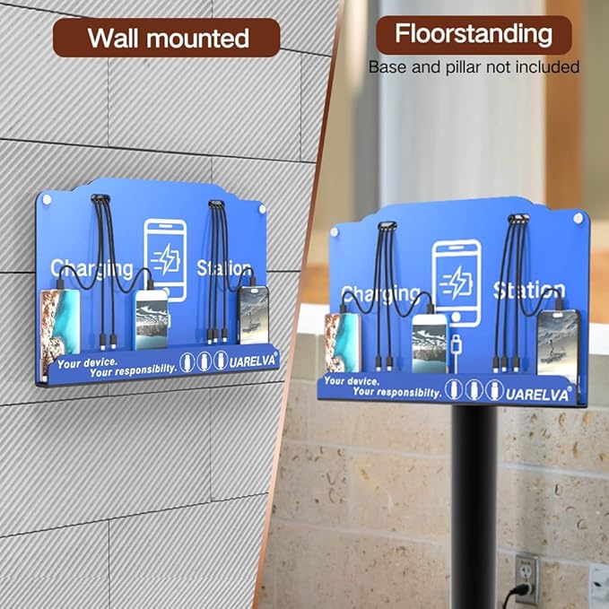 Wall Mounted Cell Phone Charging Station | 8 Ports High Speed Cables Charging - Image 4
